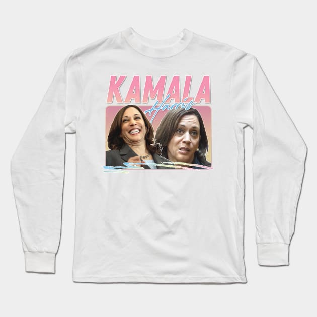 Kamala Harris / Aesthetic Style Long Sleeve T-Shirt by DankFutura